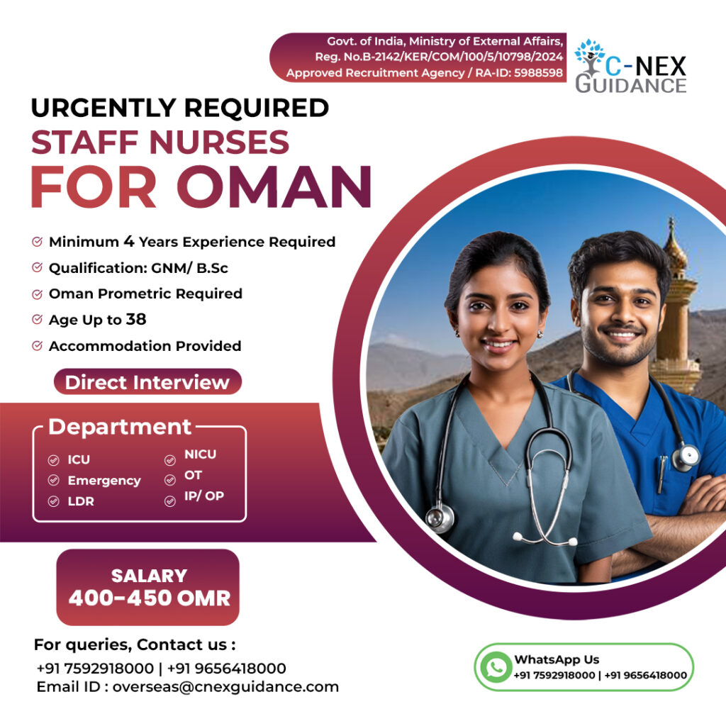 Experienced Nurses Recruitment to Oman