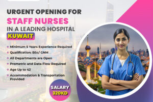 Urgent Opening for STAFF NURSES in a leading hospital- Kuwait 17-09-2025 1080 X 1080