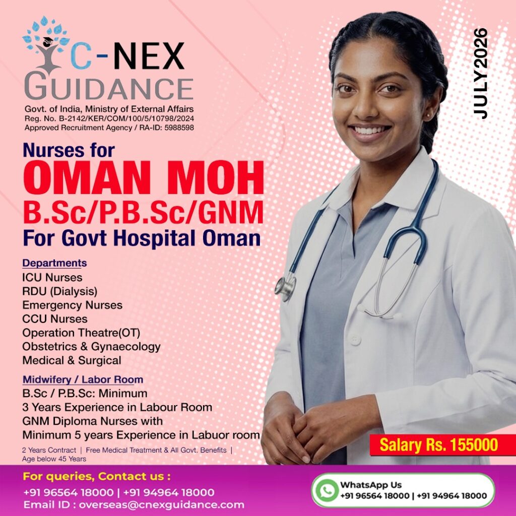Experienced Nurses Recruitment to Oman
